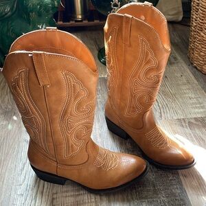 Coconuts - Tan Cowboy Boots